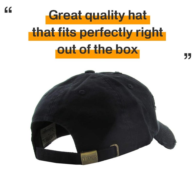 KBETHOS KBVT-209 BLK (Blue LINE) Tactical Operator with USA Flag Patch US Army Military Baseball Cap Adjustable - Image 5